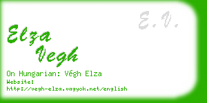 elza vegh business card