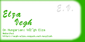 elza vegh business card